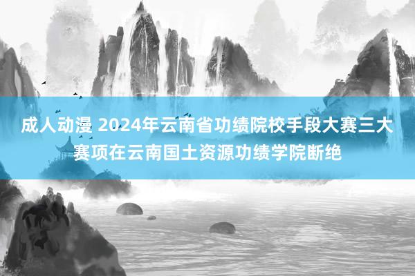 成人动漫 2024年云南省功绩院校手段大赛三大赛项在云南国土资源功绩学院断绝