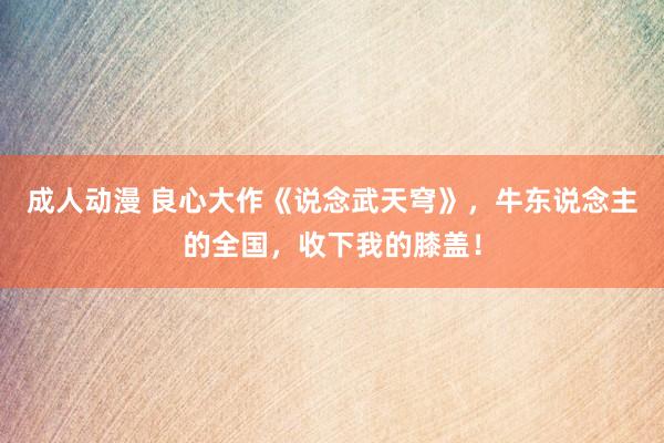 成人动漫 良心大作《说念武天穹》，牛东说念主的全国，收下我的膝盖！